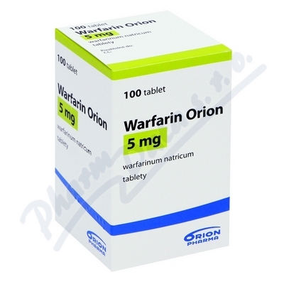 Warfarin Orion 5mg por.tbl.nob.100x5mg