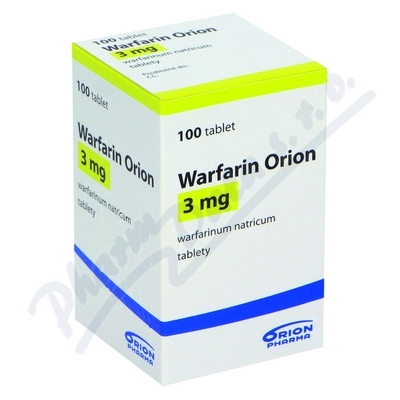 Warfarin Orion 3mg por.tbl.nob. 100x3mg