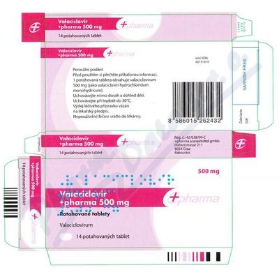 Valaciclovir +pharma 500mg tbl.flm.14
