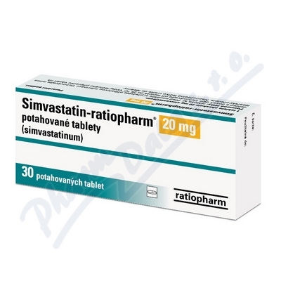 Simvastatin Ratiopharm 20mg por.tbl.flm.30x20mg