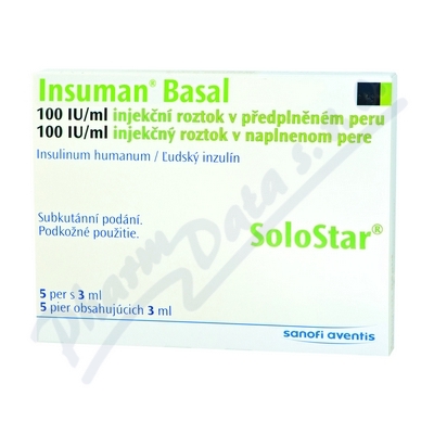 Insuman Basal Solostar 100IU/ml inj.sus5x3ml/300UT