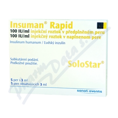 Insuman Rapid 100IU/ml inj.sol5x3ml/300UT Solostar
