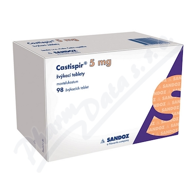 Castispir 5mg žvýkací tablety por.tbl.mnd.98x5mg