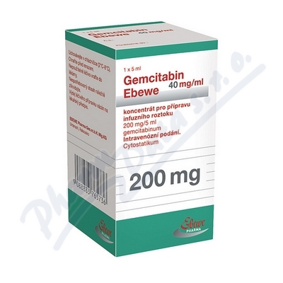 Gemcitabin Ebewe 40mg/ml inf.cnc.sol.1x5ml I
