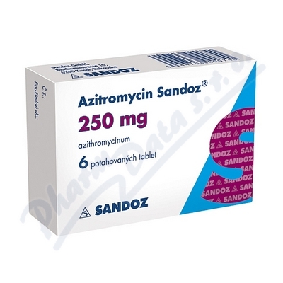 Azitromycin Sandoz 250mg tbl.flm.6