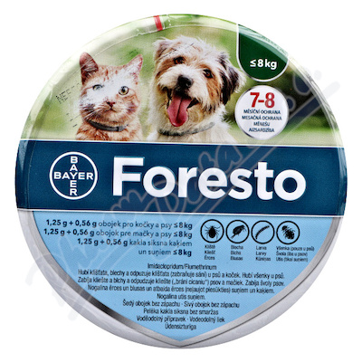 Foresto 1.25g+0.56g obojek kočky+psy do 8kg 38cm