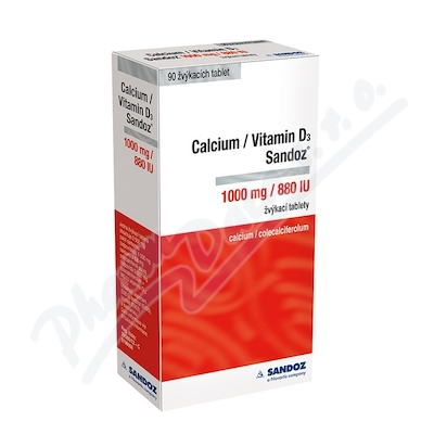 Calcium/Vitamin D3 Sandoz 1000mg/880IU tbl.mnd.90