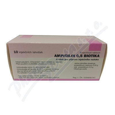 Ampicilin 0.5 Biotika inj. plv. sol. 10x500mg
