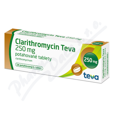 Clarithromycin Teva 250mg por.tbl.flm.14x250mg II