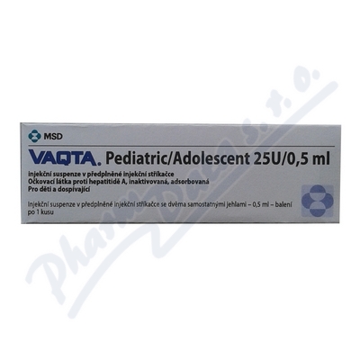 VAQTA pediatr/adolesc 25U/0.5ml inj.s.1x0.5ml/25UT