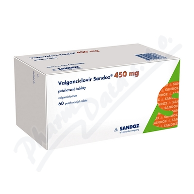 Valganciclovir Sandoz 450 mg tbl. flm. 60x450mg