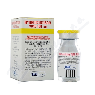 Hydrocortison VUAB 100mg inj.plv.sol.1 II.