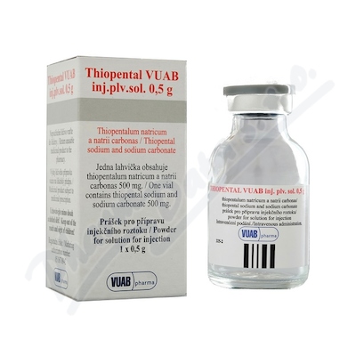 Thiopental VUAB 0.5g inj.plv.sol.1 II