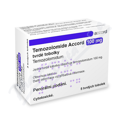 Temozolomide Accord 100mg cps.dur.5x100mg (sáčky)