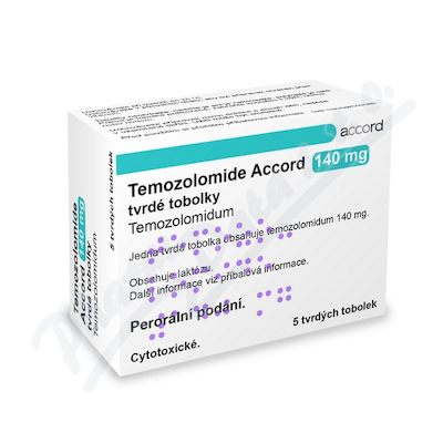 Temozolomide Accord 140mg cps.dur.5x140mg (sáčky)