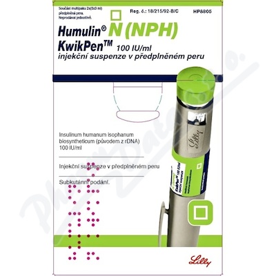 Humulin N (NPH)KwikPen 100IU/ml inj.sus.pep.10x3ml