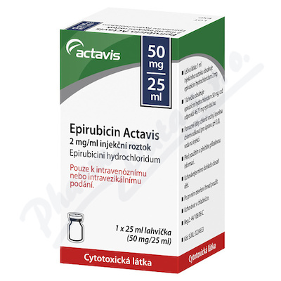 Epirubicin Actavis 2mg/ml inj.sol.1x25ml II