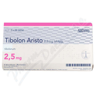 Tibolon Aristo 2.5mg tbl.nob.3x28 kal.