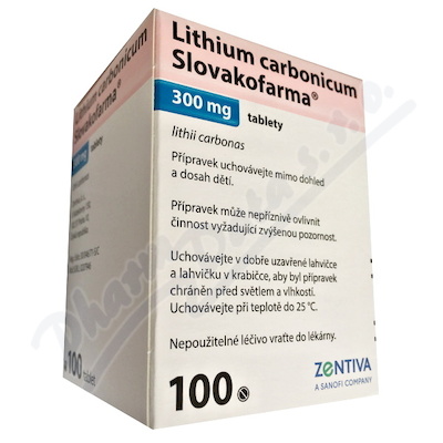 Lithium carbonicum Slovakofarma 300mg tbl.nob.100