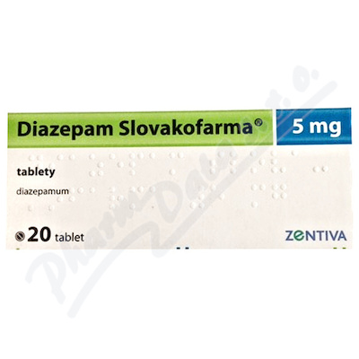 Diazepam Slovakofarma 5mg tbl.nob. 20