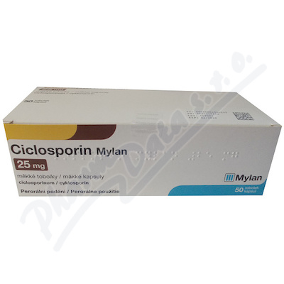 Ciclosporin Mylan 25mg cps.mol.50