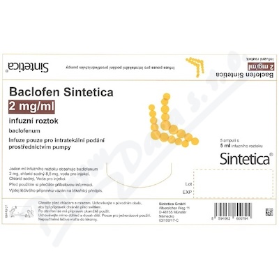 Baclofen Sintetica 2mg/ml inf.sol.5x5ml I