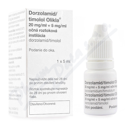 Dorzolamid/timolol Olikla 20+5mg/ml oph.gtt.1x5ml
