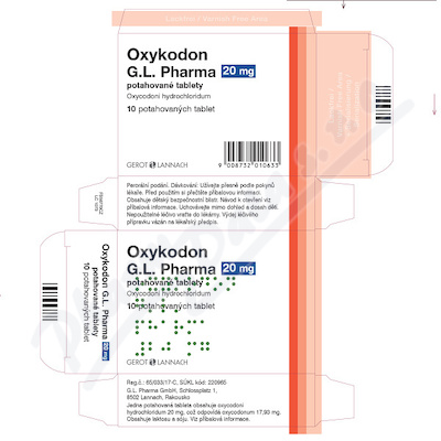 Oxykodon G.L.Pharma 20mg tbl.flm.10
