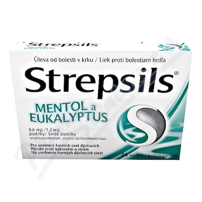 Strepsils Mentol a Eukalyptus 0.6mg/1.2mg pas.24