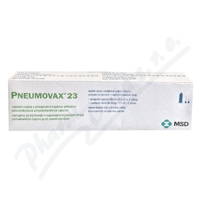 Pneumovax 23 inj.sol.isp.1x0.5ml+2sj.
