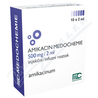 Amikacin Medochemie 500mg/2ml inj/inf.sol. 10x2ml