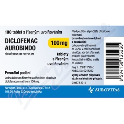 Diclofenac Aurobindo 100mg tbl.ret.100