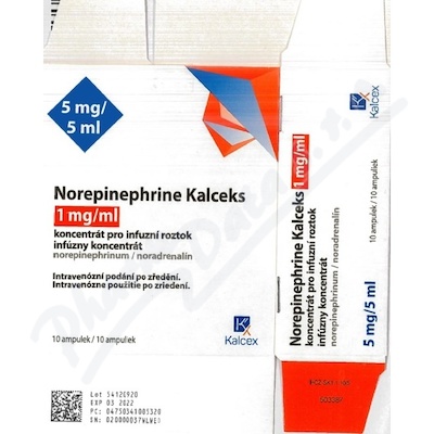 Norepinephrine Kalceks 1mg/ml inf.cnc.sol.10x5ml