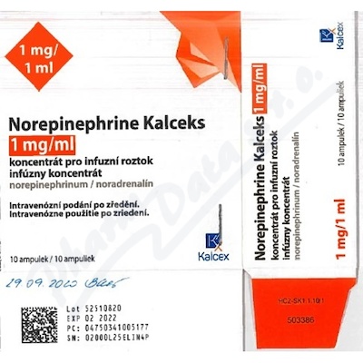 Norepinephrine Kalceks 1mg/ml inf.cnc.sol.10x1ml