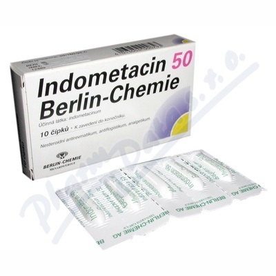 Indometacin Berlin-Chemie 50mg sup.10x50mg
