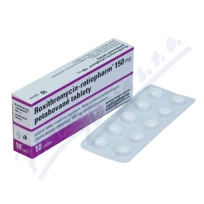 Roxithromycin Ratiopharm 150mg por.tbl.flm.10x150m