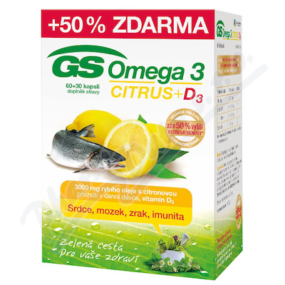 GS Omega 3 Citrus+D3 cps.60+30 ČR/SK