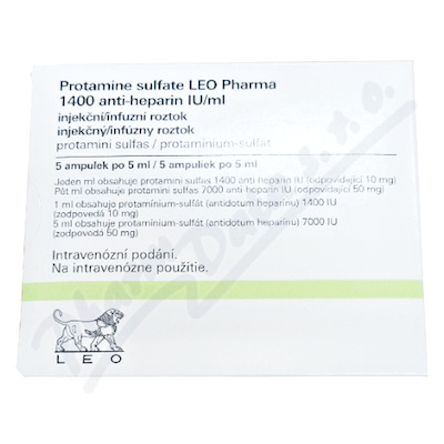 Protamine Sulfate 1400IU/ml inj/inf sol.5x5ml