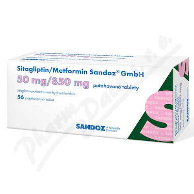 Sitagliptin/Metformin Sando.50/850mg tbl.flm.56 II