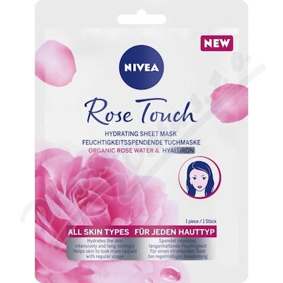 NIVEA Rose Touch textilní maska 1ks 94403