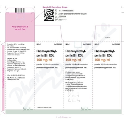 Phenoxymethylpenicillin EQL 100mg/ml gra.sus.125ml
