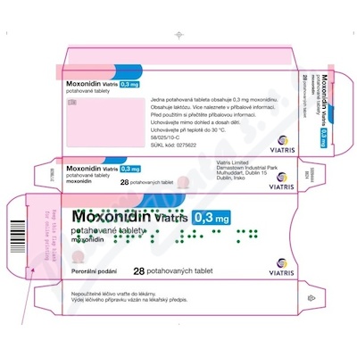 Moxonidin Viatris 0.3mg tbl.flm.28