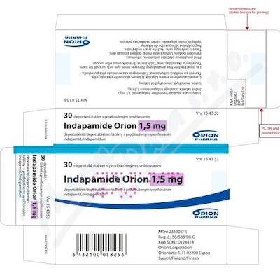 Indapamide Orion 1.5mg tbl.pro.30