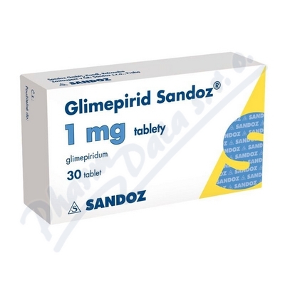 Glimepirid Sandoz 1mg tablety por.tbl.nob.30x1mg