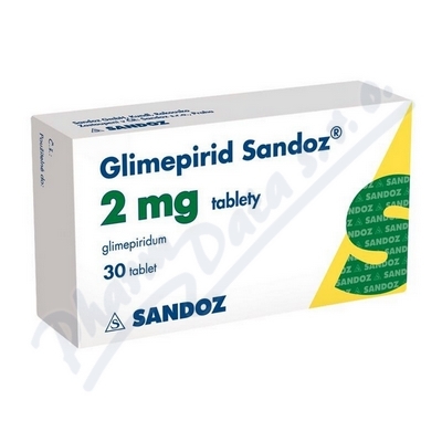 Glimepirid Sandoz 2mg tablety por.tbl.nob.30x2mg