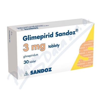 Glimepirid Sandoz 3mg tablety por.tbl.nob.30x3mg