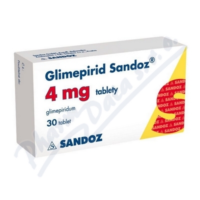 Glimepirid Sandoz 4mg tablety por.tbl.nob.30x4mg