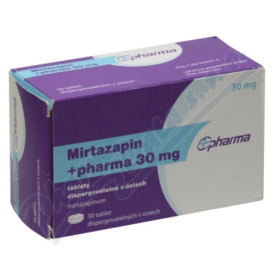 Mirtazapin +pharma 30mg por.tbl.dis.30x1