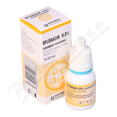 Ofloxacin 0.3% Unimed Pharma oph.gtt.sol.30mg/10ml