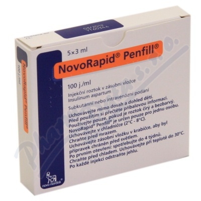 Novorapid Penfill 100U/ml inj.sol.5x3ml